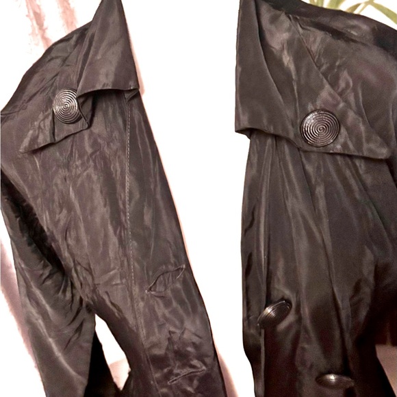 Vintage 1950's housewife dress fit & flare black button down front Small - Picture 6 of 13